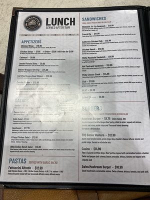 Menu photo 1 Wanaaha Casino Bishop, CA