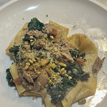 Coperta - Papperdelle - duck, kale, pistachio, dried cherry. Half size. It was lovely. - Italian Near Me - Denver, Colorado