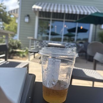 Starbucks - Working on the Starbucks patio with a green tea. - Coffee & Tea Near Me - Del Mar, California
