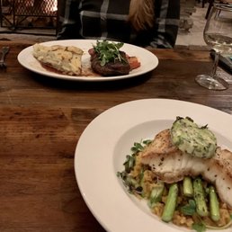 Both the steak entree and the fish special were absolutely EXCEPTIONAL Both the steak entree and the fish special were absolutely EXCEPTIONAL