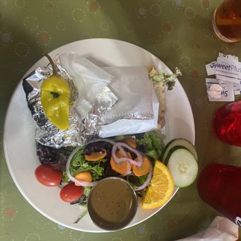 Veranda - The Chicken Gyro with garden salad - Desserts Near Me - Black Mountain, North Carolina