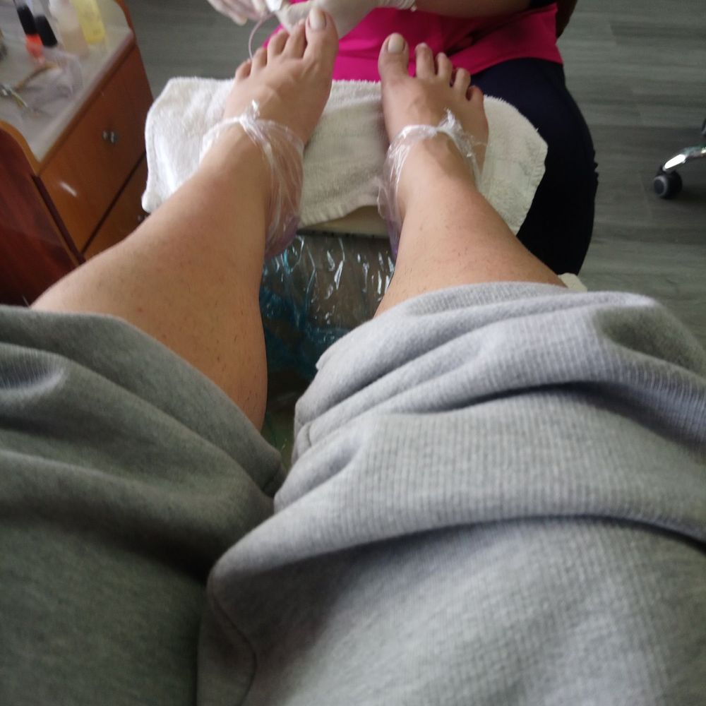 A Plus Nails & Spa - My feet getting the love they deserve, all part of a regular pedicure. - Nail Salons Near Me - Newmarket, Ontario
