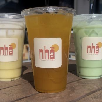 Nha Cafe - The Classic Trio (from left to right): Corn Cloud, Orange Sunset & Pandan Dream - Vietnamese Near Me