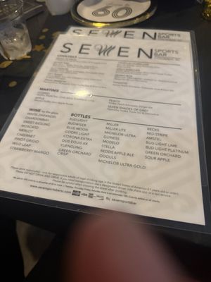 Menu photo 2 Seven Sports Bar Columbia, SC