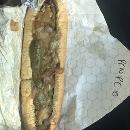 Cheesesteak with onions and sweet peppers
