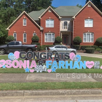 Print, Signs and More - Engagement Greeting to celebrate a very sweet couple! - Signmaking Near Me Print, Signs and More - Engagement Greeting to celebrate a very sweet couple! - Signmaking Near Me