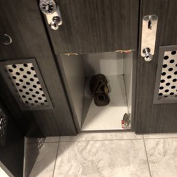 Thief sawed my locker in half and stole gym bag and spent $2300 at Target next door. Thief sawed my locker in half and stole gym bag and spent $2300 at Target next door.