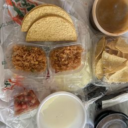 I ordered tacos to go this is all I got. No sour cream no sauce. Nothing I asked for. So disappointed I ordered tacos to go this is all I got. No sour cream no sauce. Nothing I asked for. So disappointed