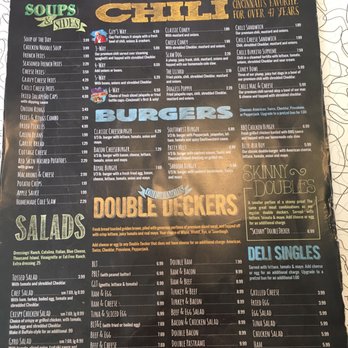 Blue Ash Chili - Menu - Burgers Near Me - Blue Ash, Ohio