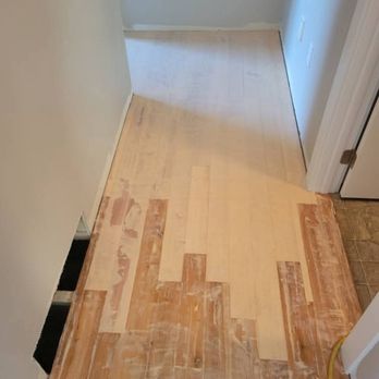 Hardwood Connection - Laced new red birch into the existing floor. - Flooring Near Me - Deer Park, Washington