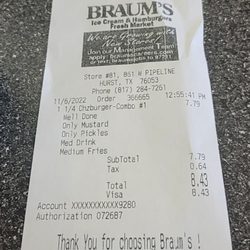 Braums Ice Cream & Dairy Store