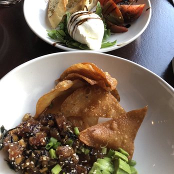 SOB Downtown - Ahi Tuna Poke and Burrata & Heirloom Tomato - Gastropubs Near Me - Memphis, Tennessee SOB Downtown - Ahi Tuna Poke and Burrata & Heirloom Tomato - Gastropubs Near Me - Memphis, Tennessee