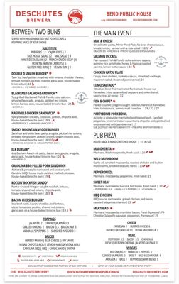 Menu photo 2 Deschutes Brewery Bend Public House Bend, OR Menu photo 2 Deschutes Brewery Bend Public House Bend, OR