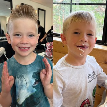 Caballeros Barber Lounge - Before and after.. happy little man! - Barbers Near Me - Concord, California Caballeros Barber Lounge - Before and after.. happy little man! - Barbers Near Me - Concord, California