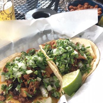 Lazarus Brewing - Carnitas Taco and Al Pastor Taco - Breweries Near Me - Austin, Texas