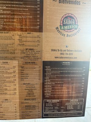 Menu photo 2 Sabor A Mexico Elk Grove, CA Menu photo 2 Sabor A Mexico Elk Grove, CA