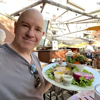 The Lieutenant's Pump - The patio is lovely. I asked for my burger keto style. Tables are close enough that you can over hear everyone talking, which is fun. - Pubs Near Me - Ottawa, Ontario