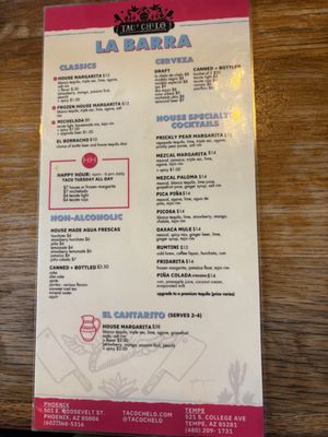 Menu photo 5 Taco Chelo Phoenix, AZ