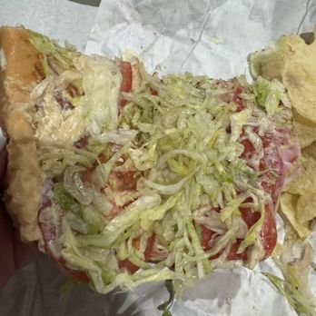 Jersey Mike's Subs - I asked for an extra lettuce and apparently this is what they consider extra lettuce. I do not. - Sandwiches Near Me - Stockton, California Jersey Mike's Subs - I asked for an extra lettuce and apparently this is what they consider extra lettuce. I do not. - Sandwiches Near Me - Stockton, California