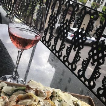 Curio Bistro - Pickled shrimp salad and a glass of rose. - Cajun/Creole Near Me - New Orleans, Louisiana