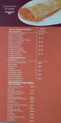 Menu photo 1 Los Tarascos Av La LUNA Cancún, ROO