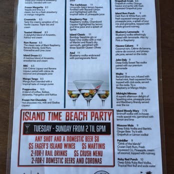 Fager's Island - With the exception of the orange crush, a pretty unappealing, sugary drink menu. - Seafood Near Me - Ocean City, Maryland