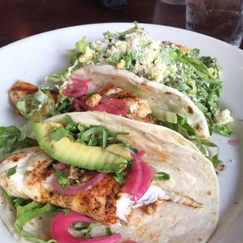Marlow's Tavern - Fish tacos with a side caesar salad- $11 - New American Near Me - Alpharetta, Georgia Marlow's Tavern - Fish tacos with a side caesar salad- $11 - New American Near Me - Alpharetta, Georgia