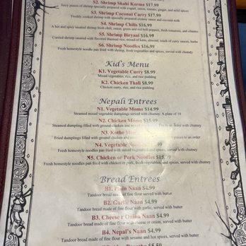 Nepal's Cafe - Menu 1/3 - Indian Near Me - Estes Park, Colorado Nepal's Cafe - Menu 1/3 - Indian Near Me - Estes Park, Colorado