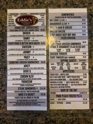 Menu photo 2 Eddie's Alehouse & Eatery Sun Prairie, WI