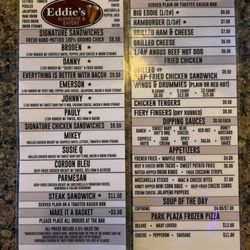Eddie's Alehouse & Eatery - Food Menu