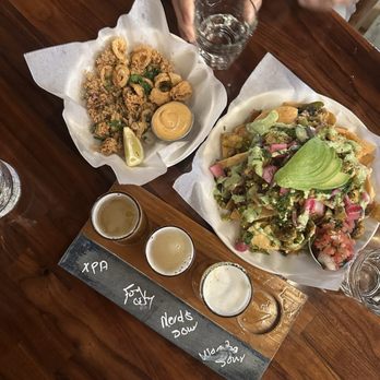 San Francisco Brewing - Calamari and nachos - Breweries Near Me - San Francisco, California