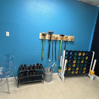 SmashZen - "Weapons" to use in the rave room - Team Building Activities Near Me - Pearland, Texas SmashZen - "Weapons" to use in the rave room - Team Building Activities Near Me - Pearland, Texas