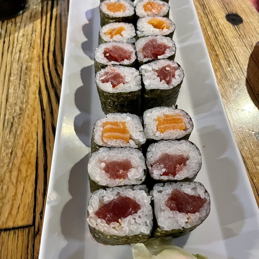 Misaki - Spicy Tuna and Salmon Roll - Sushi Bars Near Me - Aurora, Colorado Misaki - Spicy Tuna and Salmon Roll - Sushi Bars Near Me - Aurora, Colorado