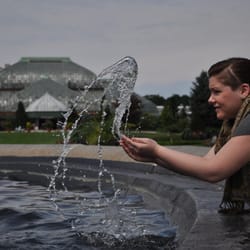 Adventure Safari Network - Fountain at Lincoln Park Conservatory; playing around with shutter speed to capture water motion
