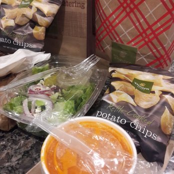 Panera Bread - Half greek salad and creamy tomato soup - Sandwiches Near Me - Menifee, California