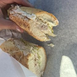 Turkey, mayo, lettuce, onion, oil and vinegar