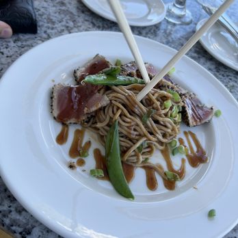 Riverwinds Restaurant - Ahi Tuna noodles. A small portion for $25 if you ask me. Still, it was tasty. - New American Near Me - West Deptford, New Jersey