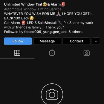 Redlands Tinting - This is a photo showing they blocked me on IG - Car Window Tinting Near Me - Redlands, California