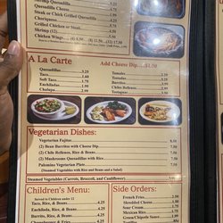 El Palomino Mexican Restaurant - Menu