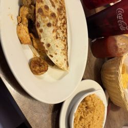 El Nopal - One Fajita Quesadilla, Rice, and Guacamole Salad