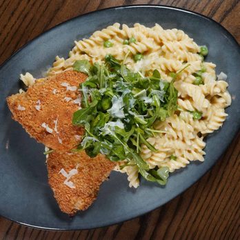 Burtons Grill & Bar - Chicken Milanese Alfredo - New American Near Me - Charlottesville, Virginia Burtons Grill & Bar - Chicken Milanese Alfredo - New American Near Me - Charlottesville, Virginia