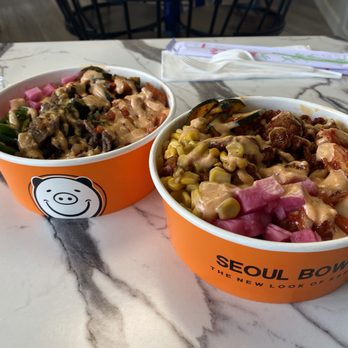 Seoul Bowl - Bulgogi beef and spicy pork bowl - Korean Near Me - Bothell, Washington Seoul Bowl - Bulgogi beef and spicy pork bowl - Korean Near Me - Bothell, Washington