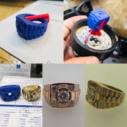Gold Master - Custom Made 14K Diamond Rolex Ring - One Of A Kind