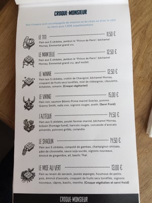 Menu photo 8 Fric-Frac Paris, 75 Menu photo 8 Fric-Frac Paris, 75