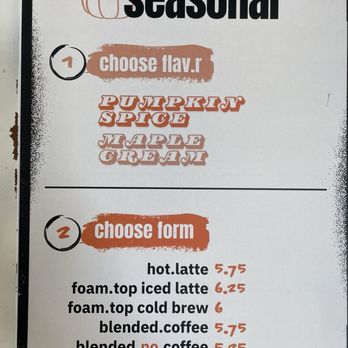 Cafe Paso Coffee - Fall menu - Coffee & Tea Near Me - Sacramento, California