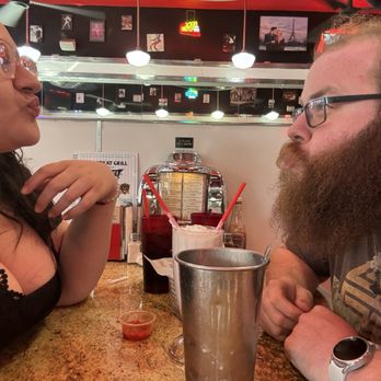 The Great Grill - Milkshake, Indoor, decor, ambiance, strawberry milkshake - Diners Near Me - Burbank, California The Great Grill - Milkshake, Indoor, decor, ambiance, strawberry milkshake - Diners Near Me - Burbank, California