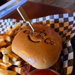 Capo & Co. Keg-Cork-Kitchen - Love the stamps on the burger buns!