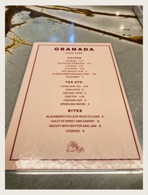 Menu photo 1 Granada Los Angeles, CA