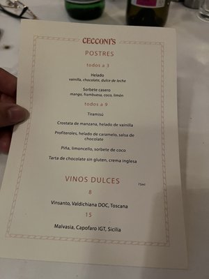 Menu photo 2 Cecconi's Barcelona, B Menu photo 2 Cecconi's Barcelona, B