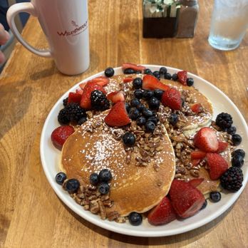 Wildberry Pancakes and Cafe - Special Buttermilk Pancakes with pecans and fresh fruit. - Breakfast & Brunch Near Me - Chicago, Illinois Wildberry Pancakes and Cafe - Special Buttermilk Pancakes with pecans and fresh fruit. - Breakfast & Brunch Near Me - Chicago, Illinois